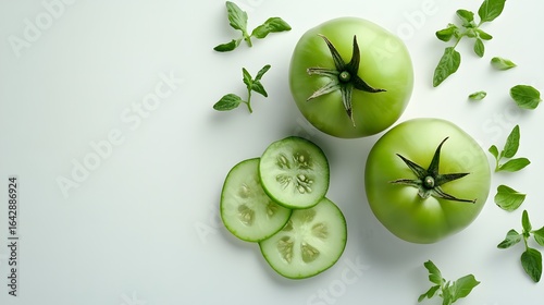 Wallpaper Mural Tomato and sliced tomatoes on the side, on a white background Torontodigital.ca