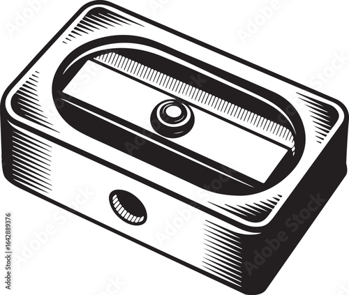 Detailed Pencil Sharpener Vector Illustration for School Supplies and Education