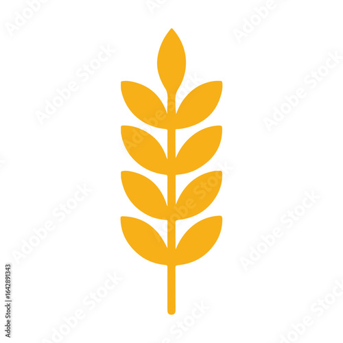 Wheat Grain Icon Representing Agriculture and Harvest