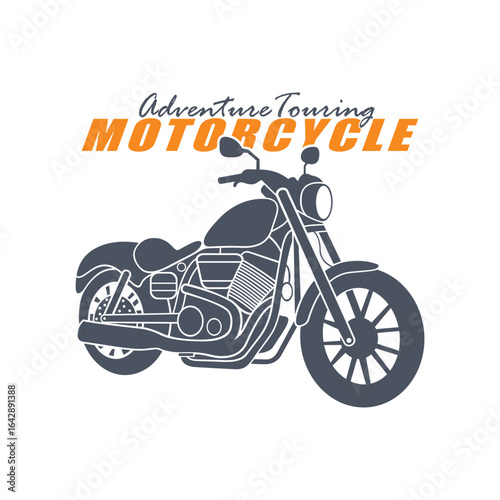 Harley Motorcycle logo design vector. Silhouette Harley Motorcycle Template Illustration