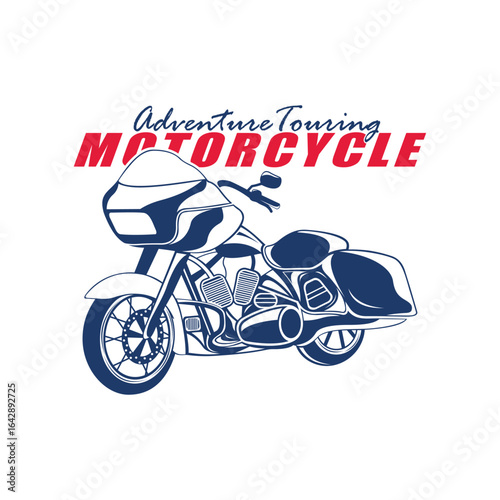 Harley Motorcycle logo design vector. Silhouette Harley Motorcycle Template Illustration