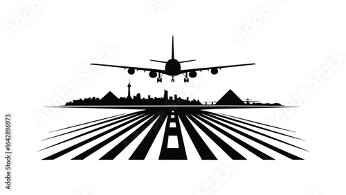 Urban transport vector silhouette icon illustration clip art on white background minimalist flat black bold for shipping and aviation artwork.