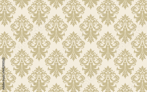 royal luxury damask pattern design elegant background interior wallpaper suitable for textile or packaging print