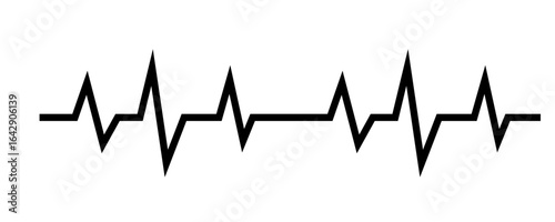 Heart beat line vector icon. Heartbeat medical sign, ecg or ekg symbol, electrocardiogram test