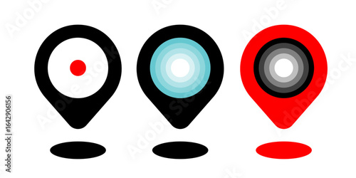 Geo tag vector icon. Geotag marker, place position symbol, gps pointer sign