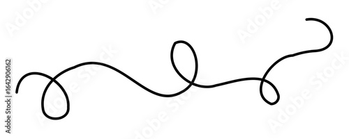 Hand drawn line loop vector illustration. Scribble abstract doodle line