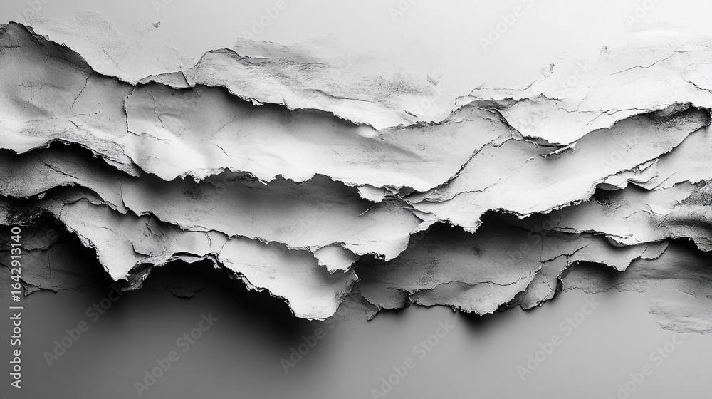 Obraz premium Midjourney Layout Abstract Layers Torn-Edge Paper With Scrat Jagged