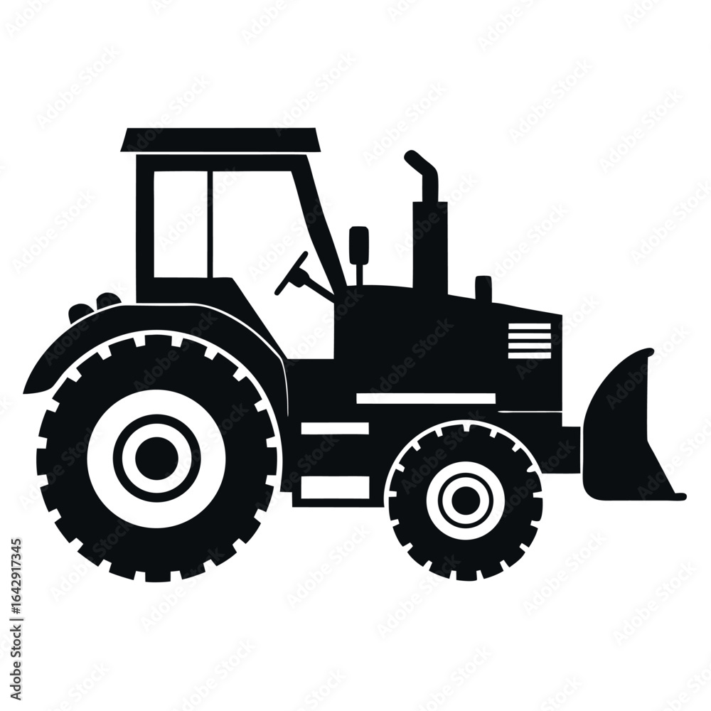 Obraz premium Vector art of tractor isolated on white background