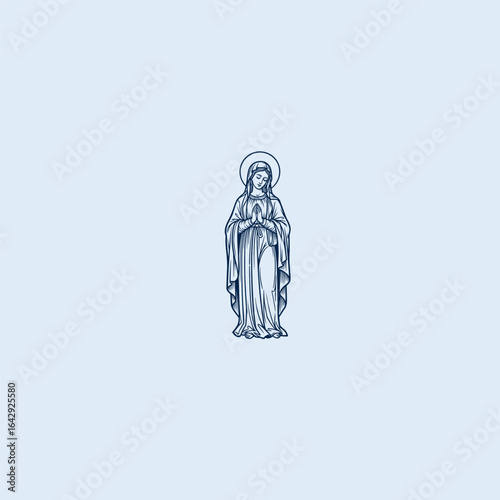 THESE HIGH QUALITY MOTHER MARIA VECTOR FOR USING VARIOUS TYPES OF DESIGN WORKS LIKE T-SHIRT, LOGO, TATTOO AND HOME WALL DESIGN

