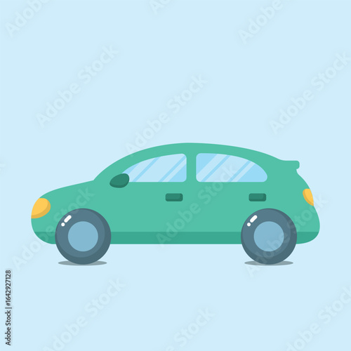 simple colorful car icon illustration