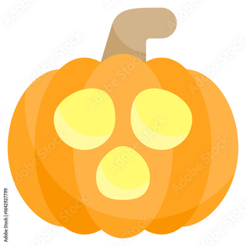 pumpkin icon with flat style. Suitable for website design, logo, app and UI. Based on the size of the icon in general, so it can be reduced.
