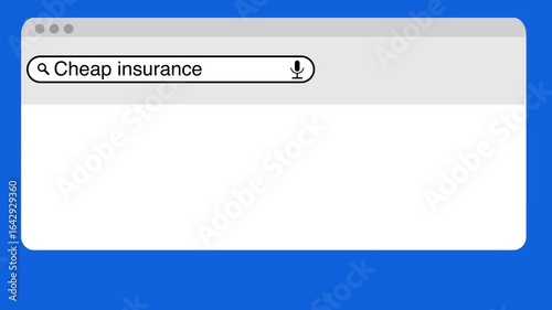 Searching for Cheap insurance on the Internet, animated search results