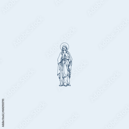 THESE HIGH QUALITY MOTHER MARIA VECTOR FOR USING VARIOUS TYPES OF DESIGN WORKS LIKE T-SHIRT, LOGO, TATTOO AND HOME WALL DESIGN
