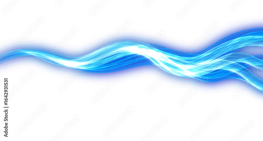 Naklejka premium Glowing Blue Energy Flow Curves in Modern Digital Background