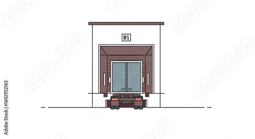 Truck Loading Dock  Simple Illustration of a Delivery Bay