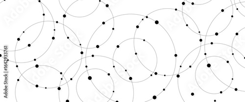 Seamless abstract background with circles and dots at their intersection