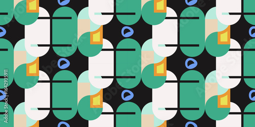 Memphis color pop pattern playful geometric blocks bold abstract groove