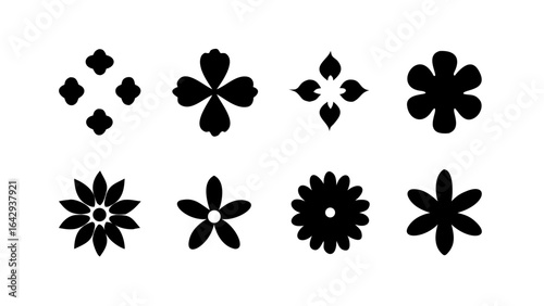 Black Silhouettes of Various Animals wildlife illustration
