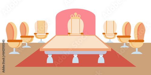 Luxury Boardroom with Soft Silk Upholstered Chairs