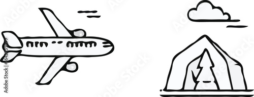 travel icon vector art