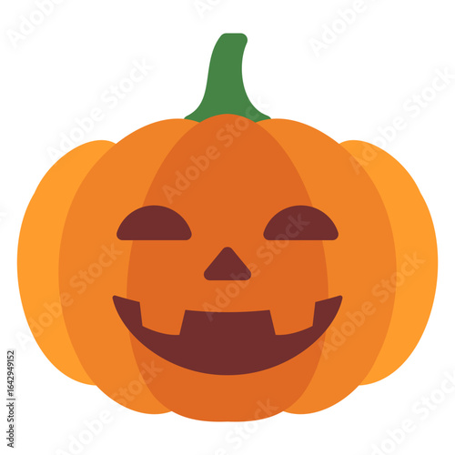 할로윈 웃는 호박 얼굴 일러스트
