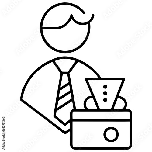  income tax icon one line art 