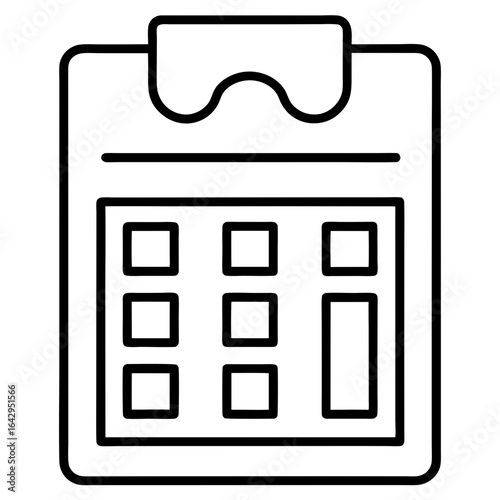 Loan Calculator Icon Line Art
