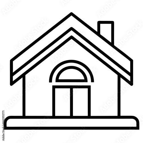 Mortgage Loan Icon Line Art