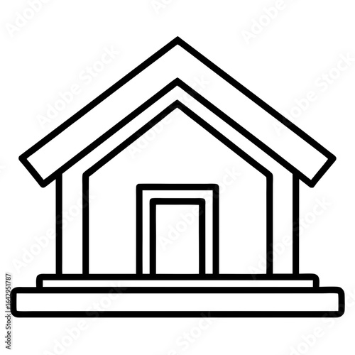 Mortgage Loan Icon Line Art