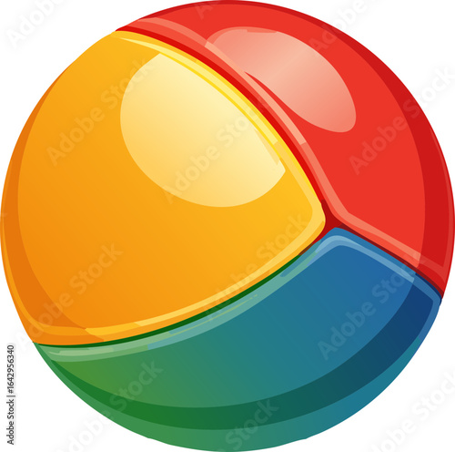 renkli bir topun vektör çizimi 