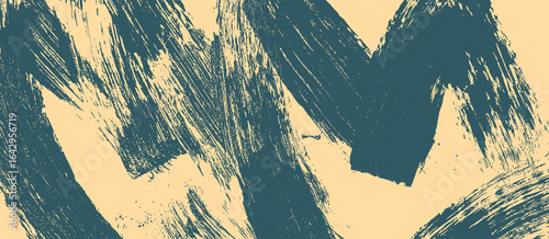 Paint stroke, brush texture pattern. Abstract grunge rough effect, dynamic dr...