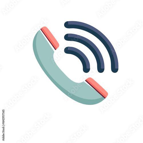 Phone receiver on black on transparent background