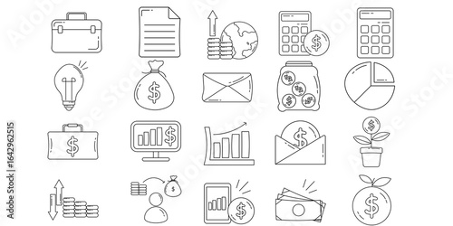 Economy Business Doodle
