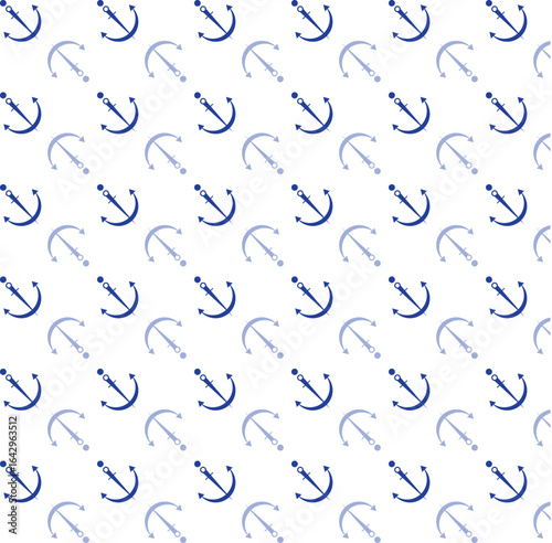 Seamless Blue Horseshoe Vector Pattern – Lucky Symbol Background