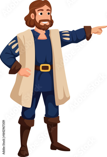 Christopher Columbus Flat Art Vector, Columbus Day on Holiday Concept design.