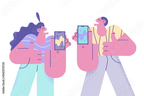 Technology and internet addiction concept
