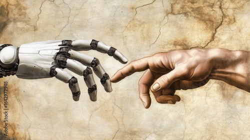 AI and humanity touch