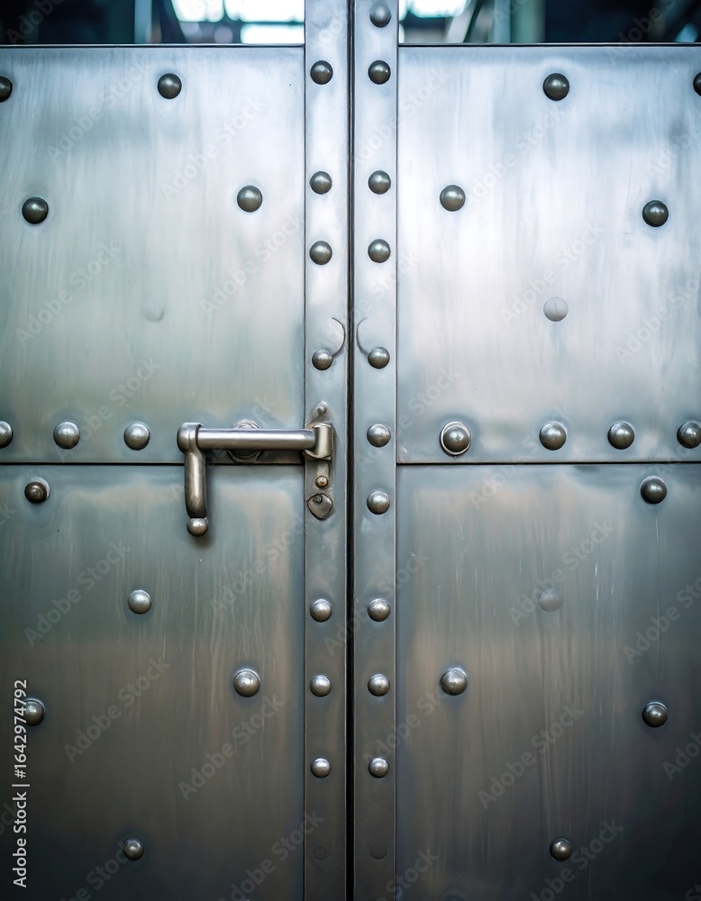 Fototapeta premium Metal doors with rivets