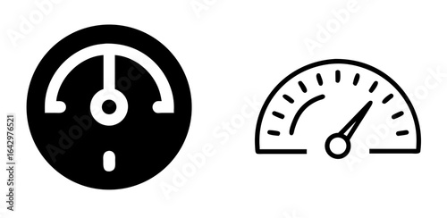 Dashboard Gauge Icon for Performance Measurement and Data Visualization