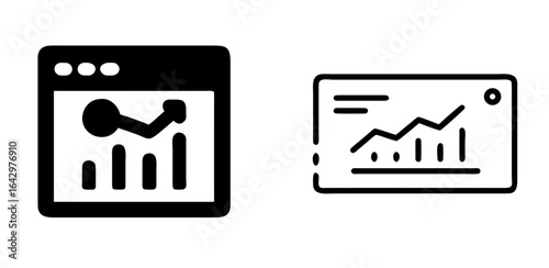 Statistics Dashboard Icon for Data Analysis, Reports, and Performance Tracking