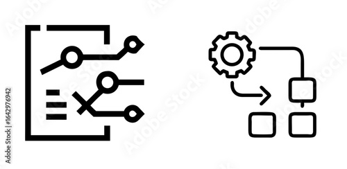 Workflow Analytics Icon for Process Management and Data Visualization Dashboard