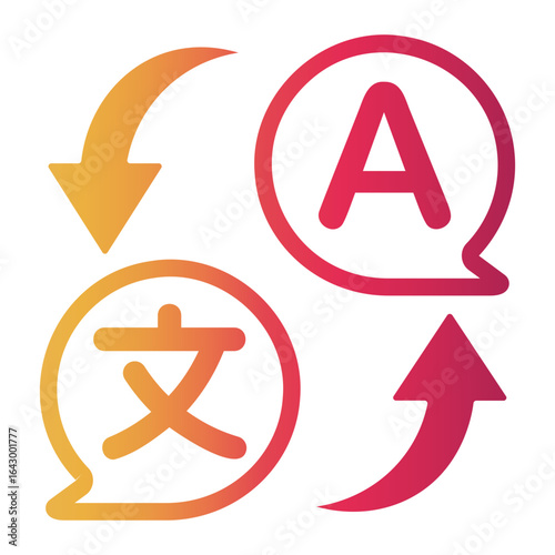translater Line Gradient Icon