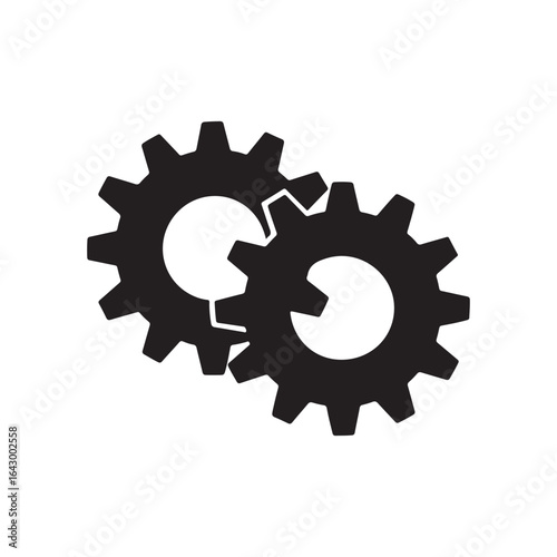 Industrial Gear Vector Technology and Manufacturing Concept