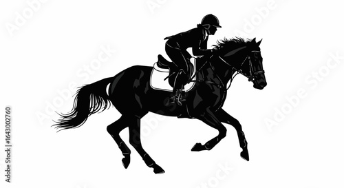 Racing horse logo silhoutte vector stock illustration