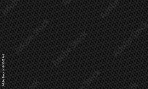 Vector black carbon fiber seamless background. Abstract cloth material wallpaper for car tuning or service. Endless technology web texture or tech page fill pattern