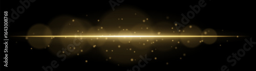 Particle light. Radiant beam with dynamic glow and flying dots. Creates atmosphere of speed, shine, motion, or high-tech visual signal.