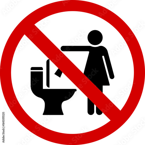 do not Throwing a tantrum in the bathroom icon.Restroom bathroom Amenities and Signs black & white icon. do not Toilet Bathroom Restroom Icon Symbol