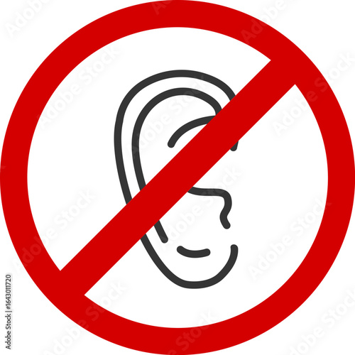 do not disturb icon, please do quiet, pssst or shhh gesture lips, silence or secret, keep shut mouth - icon vector. do not screaming icon . do not screaming in this area. design in trendy style.