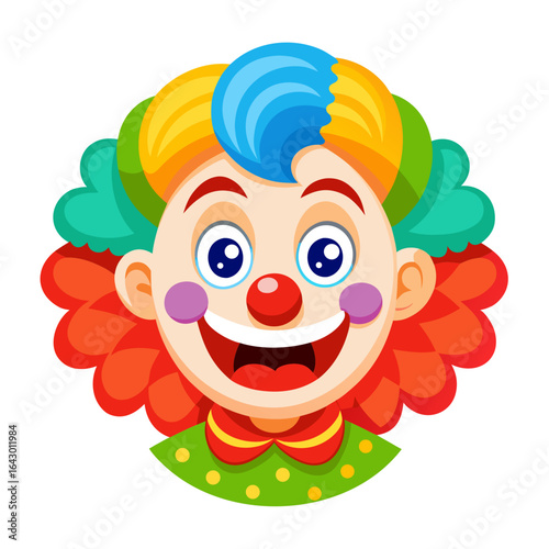 Playful Cartoon Clown Face Vector for April Fool’s Day
