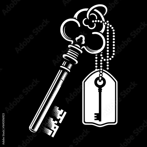 Key with Tag Attached